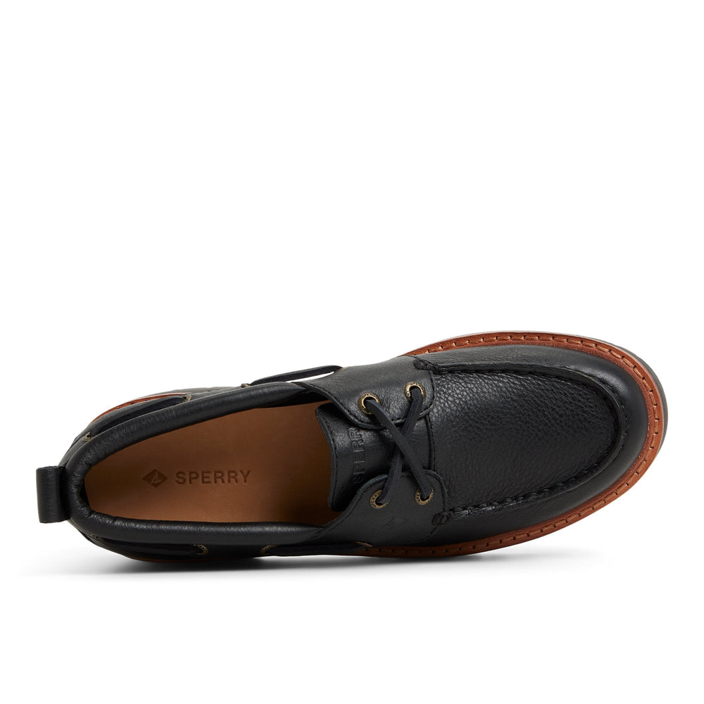 Authentic Original™ Lug 2-Eye Boat Shoe Black