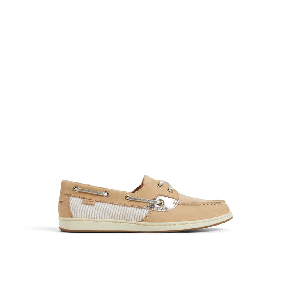 Coastfish 2 Eye Boat Shoe Linen Multi