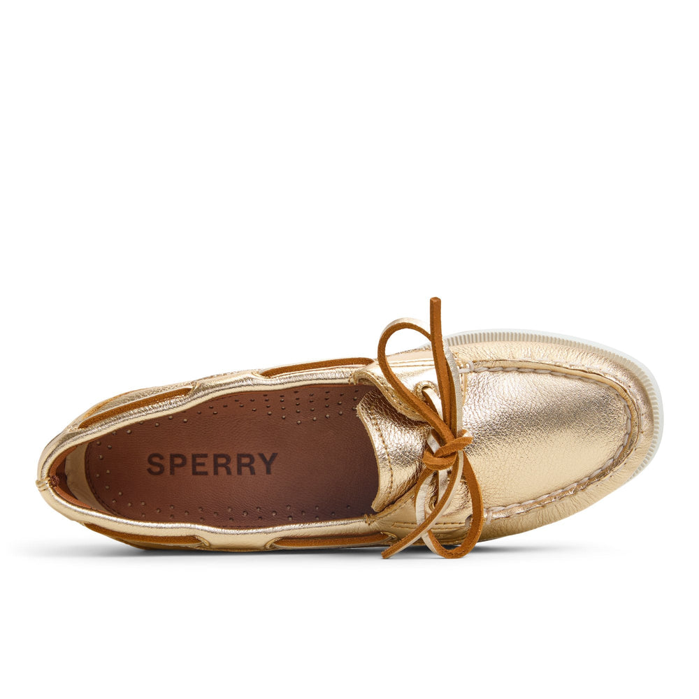 Authentic Original™ 1 Eye Boat Shoe Gold Women's Leather