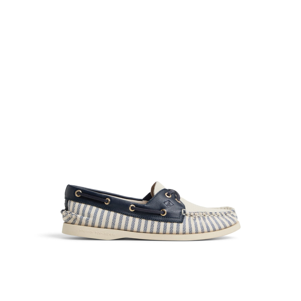 Authentic Original™ 2 Eye Boat Shoe White/Navy Women's Women