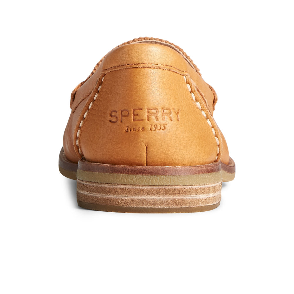 Seaport Penny Leather Loafer Medium Beige